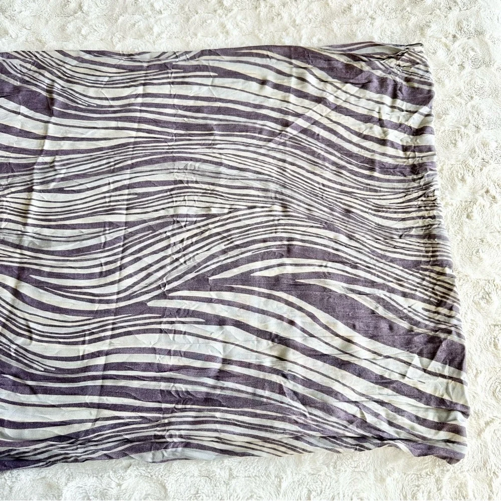 Pashmina Scarf Wrap Shawl Womens Purple Zebra Animal Print Whimsygoth Rave Italy